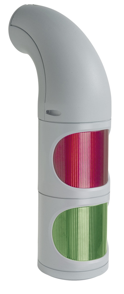WERMA 894 Series 894.060.55 LED Traffic Light - 24V DC, 2 Tier Red/Green Colour (Colour intensive light effect)